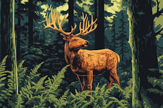 make wildlife linocut illustration for you