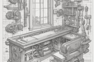 draw patent  illustration technical drawing of product