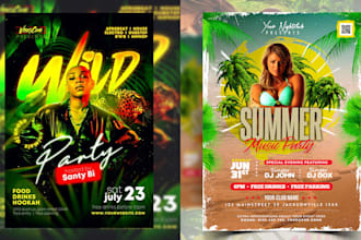 create profession club flyer, party flyer or all event flyer, business flyer