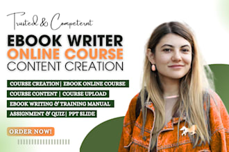 create training manual online course content creation ebook ghostwriter and ppt