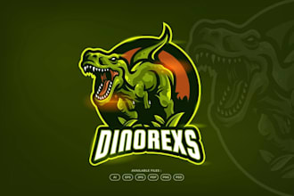make allosaurus dinosaur mascot logo