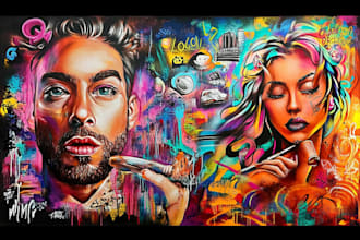 create unique street art graffiti artwork