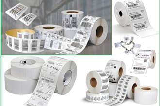 design barcode label, barcode sticker, price tag etc