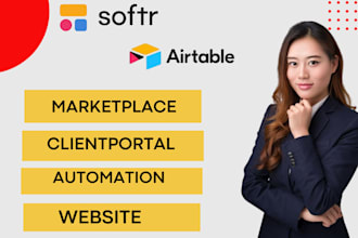 setup airtable database softr client portal website automaton integration