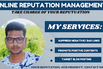 remove negative links and do online reputation management