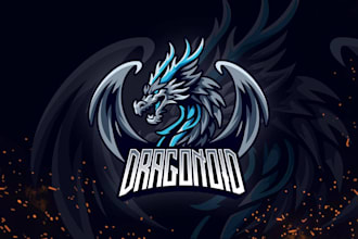 design high definition mascot dragon logo