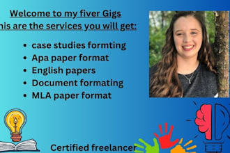 format your word document in any apa or mla , do referencing and citations