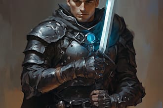 draw dnd character art fantasy scifi illustration for you