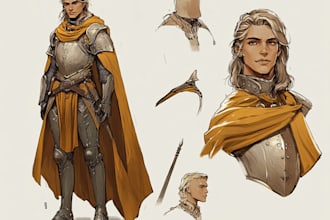 do a dnd and d and d character art illustration for you
