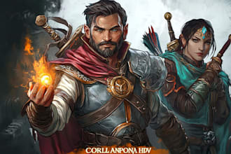make a amazing dnd party d and d character for you