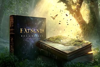 design fantasy book cover or ebook cover