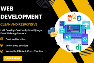 develop a responsive website using django or flask