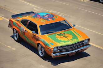 do car wrap design, vehicle wrap design, van wrap design