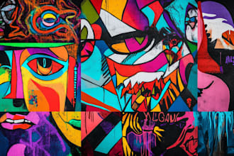 do illustration street art graffiti, abstract with my style