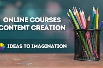 create online course content, lesson plans and worksheets
