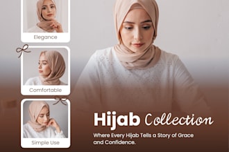 do professional hijab collection social media posts and flyers
