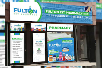 design window graphics, shop front signs, decal storefronts, signage, yard sign