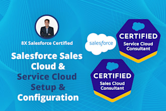 set up and configure salesforce sales and service cloud for your business