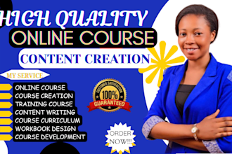 develop high quality ebook online course master class