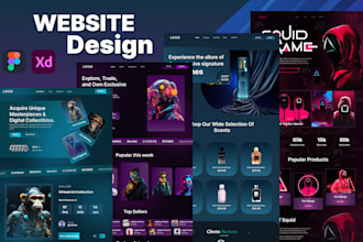 do website design, figma landing page ui, website mockups, saas landing page