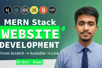 develop mern stack web app as a full stack developer, mern stack development