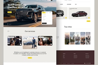 build chauffeur app, limo website, airport pickup app,limousine app, car app