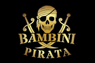 design cool fashion brand bambini pirate logo