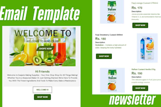 design responsive HTML email templates for mailchimp or newsletter campaigns
