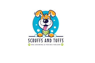 design dog grooming and pooches parlor logo