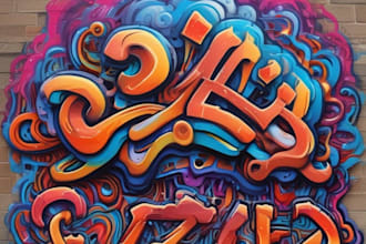 design canvas wall art in graffiti and street art style