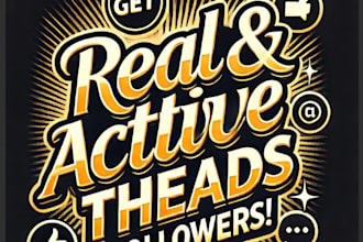 get real and active threads followers for more engagement