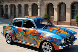 tractive car wrap design and vehicle wrap design