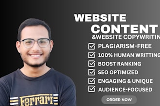be your SEO website content writer for website copywriting
