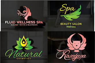 do modern unique skincare beauty yoga spa cosmetics logo and any graphics design