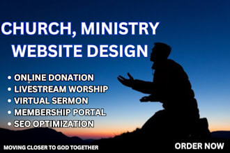 create a church website with bible study and membership portal