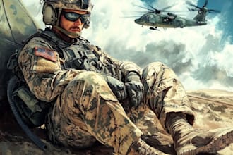 draw military themed illustrations
