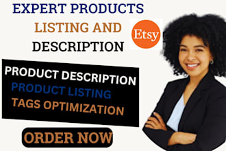 write amazon etsy and shopify product description and listing