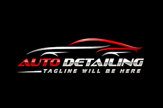 design car racing wash auto detailing modern automotive logo for your business