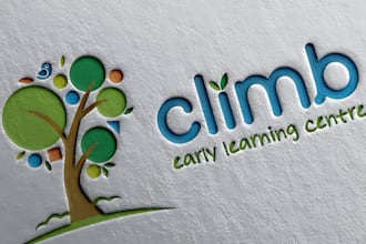 do unique childcare, daycare, baby care, nursery logo and any graphic design
