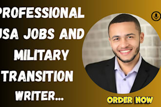 write a professional federal resume for USA jobs and military transition