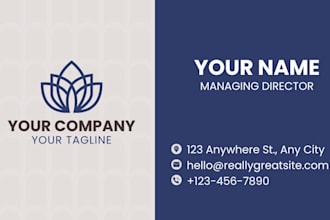 create and design business card, designs are ready for print