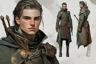 draw dnd character art for you