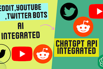 build a reddit bot using python and official api, i will integrate chatgpt in it
