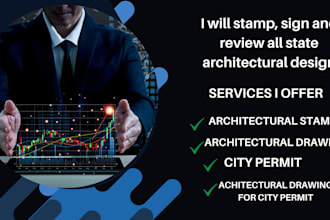 do professional architectural stamp for permit and approval