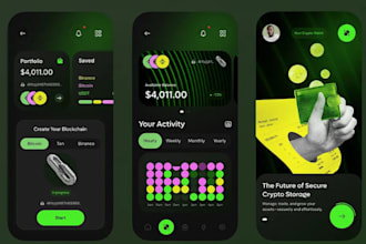 build crypto wallet app, fintech app, blockchain, trading app, money transfer