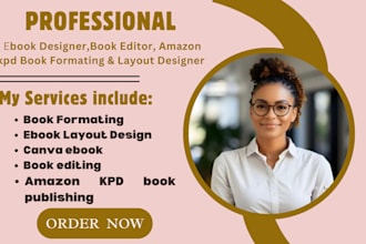 do book editing ebook formatting and layout design amazon kdp journal design