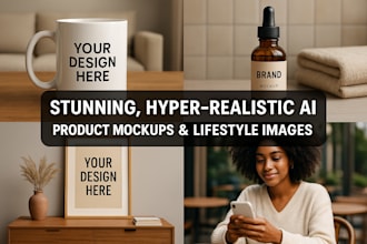 create stunning, hyperrealistic ai product mockups and lifestyle images