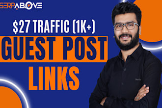 do SEO guest posts on genuine websites through manual blogger outreach