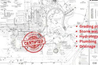 create stormwater management and drainage plan along with all the calculations