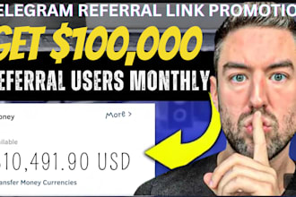 telegram promotion to hit 10m mini game users, telegram referral link promotion
